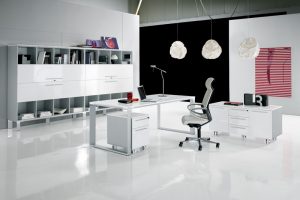 Furniture + Accessories Great Furniture Discount Office Furniture Attractive White With Modern Wooden Table Contemporary Gray And L Shaped Furniture Useful Small Cabinet Also Beautful Wall Lighting Decor To Choose Office Desk Design