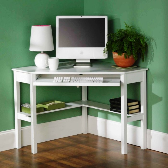 Furniture + Accessories Medium size Furniture + Accessories Small White Color Small Computer Desk Corner And Kidney Shaped Desk Home Office Desk Ideas