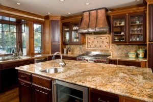 Kitchen Designs Inspiring Eco Friendly Kitchen Escorted By Dark Wood Countertops As Well As Mahogany Woode Cabinet Such As Stainless Steel Stove Kitchen Over The Pendant Lighting Eco Friendly Countertops For Kitchens Various Concepts In Realizing Kitchen Island Ideas