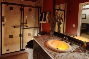 Bathroom Designs Thumbnail size Small Bathroom Design Ideas With Marble Countertop And Large Mirror And Marble Flooring Design Bathroom Vanity Design Bathroom Storage Design Small Shower Room Design Ideas And Bathroom Wall Tile