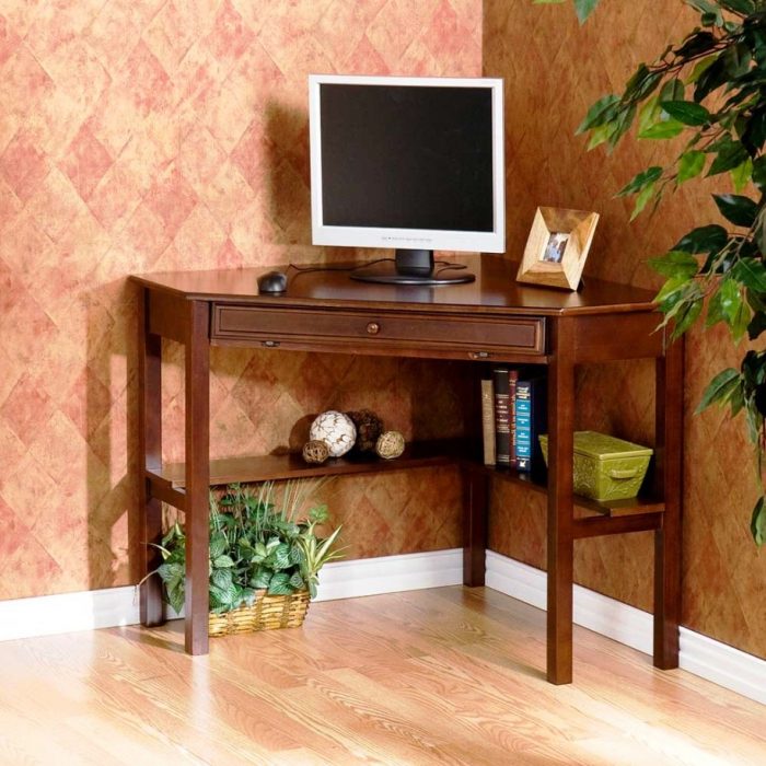 Furniture + Accessories Wooden Ideas Small Computer Desk Design Corner And Kidney Shaped Desk Home Office Desk Ideas