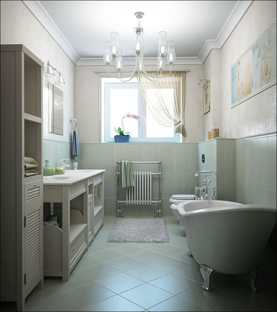 Bathroom Designs Small Space And Small Window With Chandelier With White Bathtubs With Bathroom Ceramic Tile Floor Design Ideas With Bathroom Wall Design Ideas With Washbasin Cabinet Bathroom Colors For Small Bathrooms