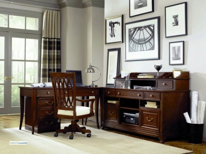 Furniture + Accessories Wooden Computer Armoire Desk Design With Laminate Flooring And White Rug And Wooden Swivel Chair With Graded Drawers With Glass Door And Striped Curtain Ideas For Home Office Ideas To Choose Best Buy Computer Chairs