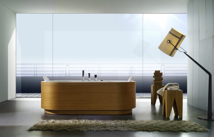 Bathroom Designs Medium size Bathroom Designs Beautiful Bathtub Design Ideas For Modern Style Bathroom With Timber Finish Bathtub For Bathroom Design Ideas With Small Fur Rug With Floor Lamp And White Wooden Wall Images Sundries To Design A Bathroom Online