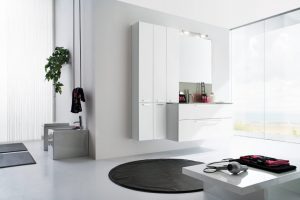 Bathroom Designs Thumbnail size Modern Bathroom Design Ideas With Bathroom Wall Units Design With Round Mattress With Glass Wall For White Bathroom Ideas Images