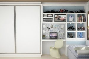 Furniture + Accessories Thumbnail size Workspace Inspiration Design Ideas With White Wardrobe Design Fr Workspace Design Ideas With Bookshelves Design With White Desk Design And White Furniture Ideas With Wooden Flooring Ideas