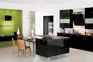 Kitchen Designs Interior Kitchen Decoration Inspiration Ideas With Black Kitchen Island Design With Seating And Small Dining Table And Dining Chair For Dining Room With Kitchen Design Ideas Minimalist-Kitchen-Design-Ideas-With-Laminate-Flooring-And-Kitchen-Island-Design-With-Seating-And-Stainless-Steel-Faucet-For-Washbasin-Design-And-Small-Kitchen-Cabinet-Design-Also-Wall-Decor