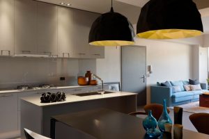 Kitchen Designs Thumbnail size Kitchen Design With Grey Kitchen Units Design Ideas And Kitchen Island Design Also Black Dining Table Design With Dining Chairs Design And Blue Sofa Design With Cushion