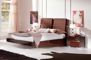 Furniture + Accessories Thumbnail size Furniture + Accessories Enticing Rattan Headboard Bed Style Scheme On Combined White Mattress Escorted By Beautiful Brown Bed Frame Also Cool Brown NightstAlso Table Also Beautiful Two Artwork Single Bedroom Escorted By Shelf Headboard Creating And Beautifying Shelf Headboard