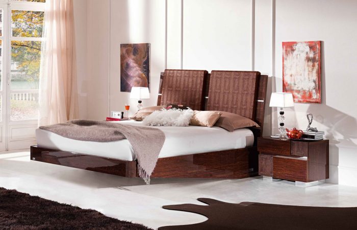 Furniture + Accessories Enticing Rattan Headboard Bed Style Scheme On Combined White Mattress Escorted By Beautiful Brown Bed Frame Also Cool Brown NightstAlso Table Also Beautiful Two Artwork Single Bedroom Escorted By Shelf Headboard Creating And Beautifying Shelf Headboard